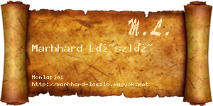 Marhhard László névjegykártya